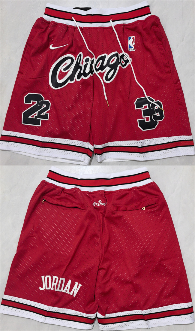 Men's Chicago Bulls Red Shorts (Run Small)